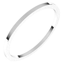 Load image into Gallery viewer, 10K White 1 mm Flat Band Size 9
