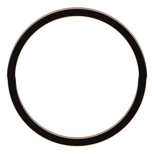 14K Rose 1 mm Flat Band Size 7