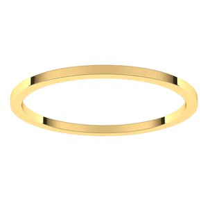 14K Yellow 1 mm Flat Band Size 10