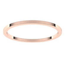 Load image into Gallery viewer, 14K Rose 1 mm Flat Band Size 9.5

