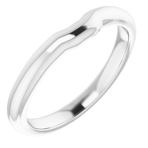Sterling Silver Band for 6x4 mm Emerald Ring