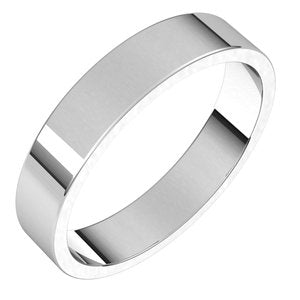 Sterling Silver 4 mm Flat Band Size 10