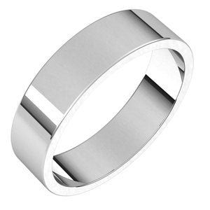 Sterling Silver 5 mm Flat Band Size 7