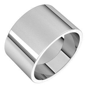 Sterling Silver 12 mm Flat Band Size 10