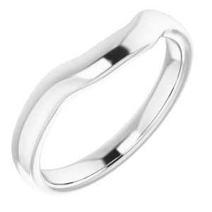Sterling Silver Band for 6x4 mm Emerald Ring