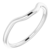 Charger l'image dans la galerie, Sterling Silver Band for 6.5 mm Square Ring
