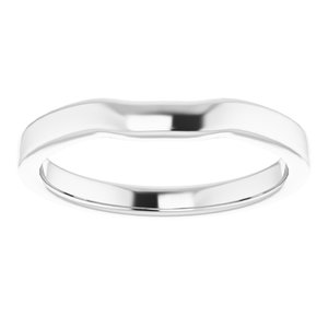 Sterling Silver Band for 6x4 mm Emerald Ring