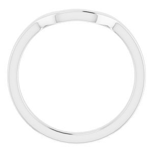 Sterling Silver Band for 9 mm Asscher Ring