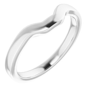 Sterling Silver Band for 7 mm Asscher Ring