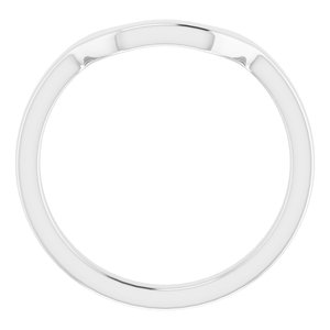 Sterling Silver Band for 10 mm Asscher Ring
