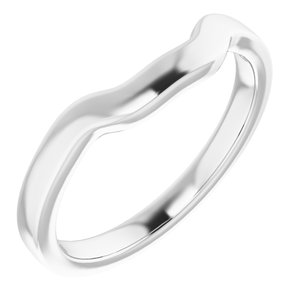 Sterling Silver Band for 9x7 mm Emerald Ring