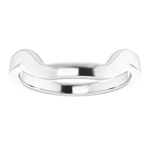 Sterling Silver Band for 16x12 mm Emerald Ring