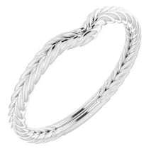 Charger l'image dans la galerie, Sterling Silver Band for 6x4 mm Oval Ring
