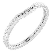 Charger l'image dans la galerie, Sterling Silver Band for 5 mm Square Ring
