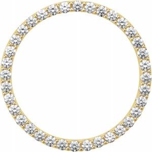 14K Yellow 1 CTW Diamond Circle Pendant SI2-SI3, G-H