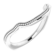 Charger l'image dans la galerie, Sterling Silver Band for 11 mm Cushion Ring
