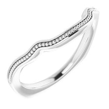 Charger l'image dans la galerie, Sterling Silver Band for 9 mm Asscher Ring
