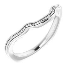 Load image into Gallery viewer, Sterling Silver Band for 8x6 mm Emerald Ring
