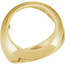Charger l'image dans la galerie, Montage en anneau jaune 18K pour pièce de 16,5 mm
