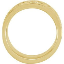 Charger l&#39;image dans la galerie, Bande d&#39;inspiration florale jaune 18K 10,25 mm Taille 7
