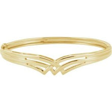 Load image into Gallery viewer, 14K Yellow Hinged Bangle Bracelet

