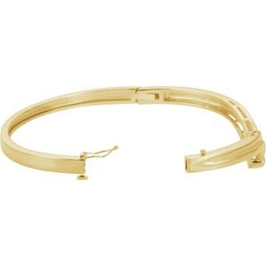 V Hinged Bangle Bracelet