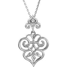 Load image into Gallery viewer, Sterling Silver Fleur-De-Lis 18&quot; Necklace

