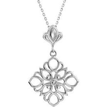 Load image into Gallery viewer, Sterling Silver Decorative 18&quot; Necklace
