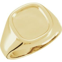 Charger l'image dans la galerie, Chevalière carrée 18K jaune 12 mm
