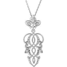 Load image into Gallery viewer, Sterling Silver Fleur-de-lis 18&quot; Necklace
