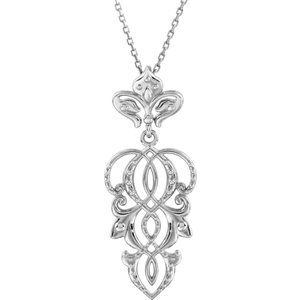 Sterling Silver Fleur-de-lis 18