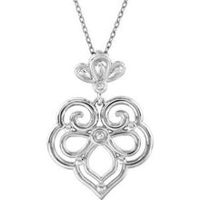 Load image into Gallery viewer, Sterling Silver Decorative 18&quot; Necklace

