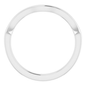 Sterling Silver Band for 6x4 mm Emerald Ring