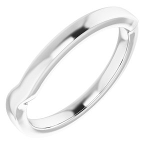 Sterling Silver Band for 5x3 mm Oval Ring