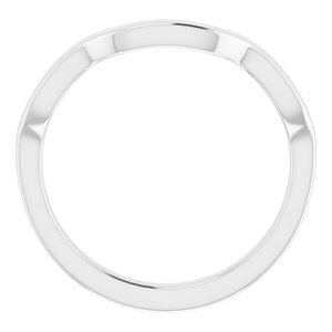 Sterling Silver Band for 10x8 mm Emerald Ring