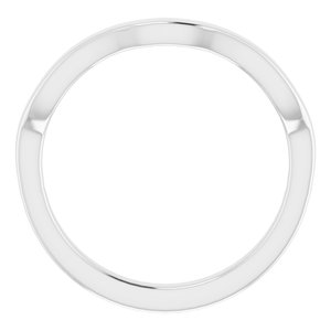 Sterling Silver Band for 7x5 mm Emerald Ring