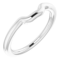 Charger l&#39;image dans la galerie, Sterling Silver Band for 8x6 mm Emerald Ring
