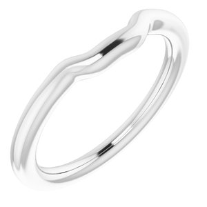 Sterling Silver Band for 8 mm Asscher Ring