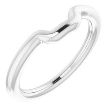 Charger l&#39;image dans la galerie, Sterling Silver Band for 9x7 mm Emerald Ring
