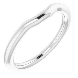 Sterling Silver Band for 6 mm Asscher Ring