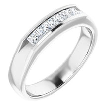 Load image into Gallery viewer, Platinum 5/8 CTW Diamond Band
