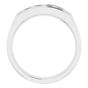 14K White 3/4 CTW Diamond Band