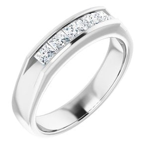 Platinum 3/4 CTW Diamond Band