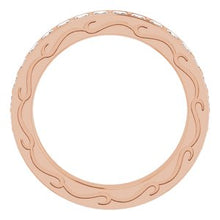Charger l&#39;image dans la galerie, 14K Rose 1 CTW Diamond Square Eternity Band Taille 5
