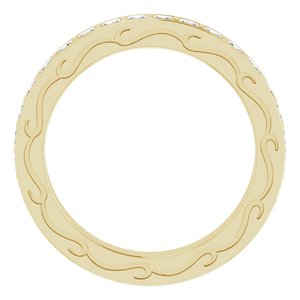 14K Yellow 1 CTW Diamond Square Eternity Band Taille 5