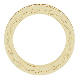 14K Yellow 1 1/3 CTW Diamond Round Eternity Band Taille 5
