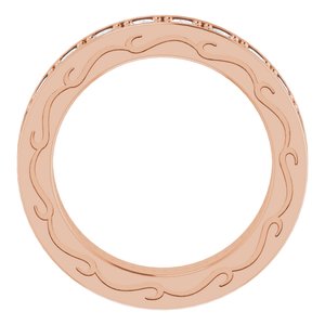 Bracelet d'éternité rond en diamant 14K rose 1 1/3 CTW