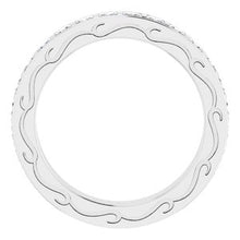 Charger l&#39;image dans la galerie, 14K White 3/4 CTW Diamond Square Eternity Band Taille 5
