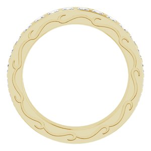 14K jaune 3/4 CTW diamant carré éternité bande taille 5