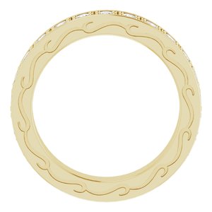 14K Yellow 1 CTW Diamond Round Eternity Band Size 6